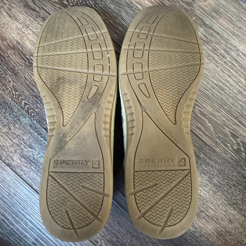 Sperry Tan and Animal Print Boat Shoes - Picture 4 of 4